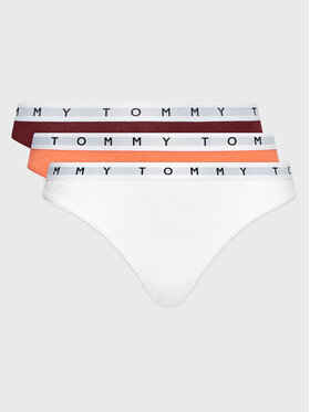 Tommy Hilfiger Tommy Hilfiger Súprava 3 kusov stringových nohavičiek Print UW0UW02521 Farebná