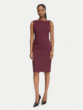 Fracomina Fracomina Sukienka koktajlowa FR26WD2001W42901 Bordowy Slim Fit