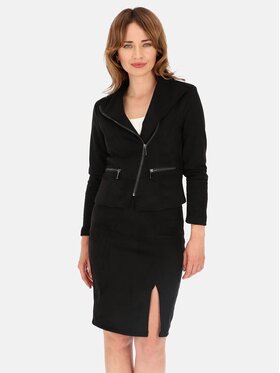 Perso Perso Kurtka przejściowa BLE241065 Czarny Regular Fit