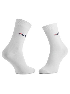 Fila Fila Комплект 3 чифта дълги чорапи мъжки F9630 Бял