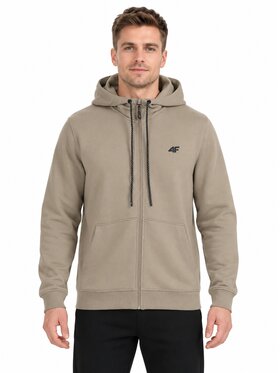 4F 4F Mikina 4FWAW26TSWSM2737-82S Hnědá Regular Fit
