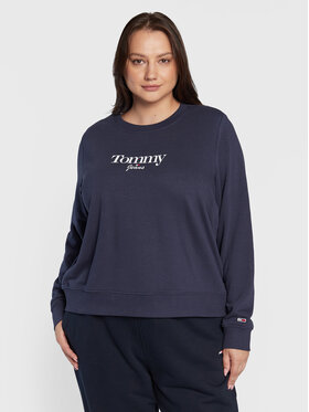 Tommy Jeans Curve Tommy Jeans Curve Bluza Essential DW0DW13850 Granatowy Regular Fit
