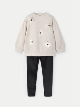 Mayoral Mayoral Комплект суитшърт и клин 4706 Черен Regular Fit