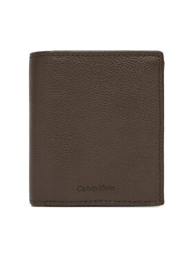 Calvin Klein Calvin Klein Голям мъжки портфейл Micropebble Comp Trifold W Coin LV04D1034G Кафяв