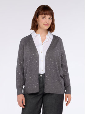 Fiorella Rubino Fiorella Rubino Cardigan M721L008104N023 Grigio Boxy Fit