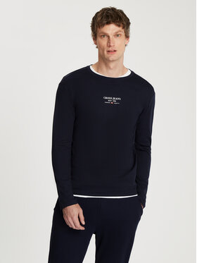 Cross Jeans Cross Jeans Longsleeve 16100-001 Granatowy Regular Fit