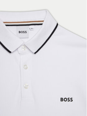 Boss Polo Majica J51171 D Bela Regular Fit