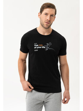 Volcano Volcano T-Shirt T-TOURING Czarny Regular Fit