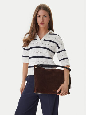 Tommy Hilfiger Tommy Hilfiger Kabelka Th Statement Leather Bag Suede AW0AW18402 Hnedá