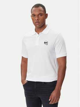 KARL LAGERFELD KARL LAGERFELD Tricou polo 745710 500224 Alb Regular Fit