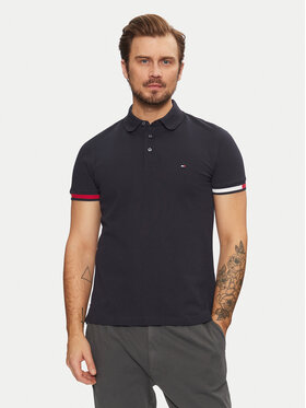 Tommy Hilfiger Tommy Hilfiger Polo marškinėliai Flag Cuff MW0MW37518 Tamsiai mėlyna Slim Fit