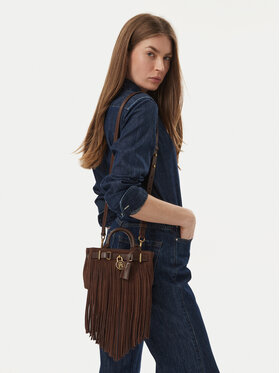 Tommy Hilfiger Tommy Hilfiger Handtasche American Icon Micro Tote Fringes AW0AW19217 Dunkelbraun