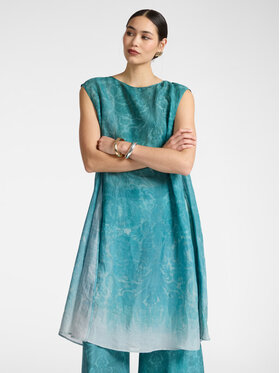 Elena Mirò Elena Mirò Tunika 2048Z000028N001 Turkusowy Regular Fit