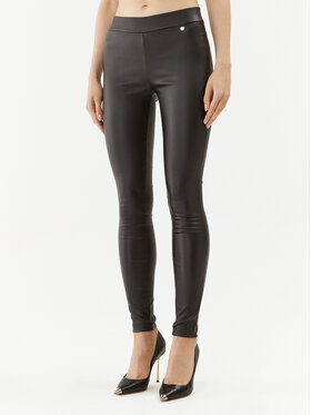 Rinascimento Rinascimento Odinės kelnės CFC0114911003 Juoda Slim Fit