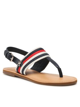 Tommy Hilfiger Tommy Hilfiger Sandali Flat Sandal Corporate FW0FW06988 Mornarsko modra