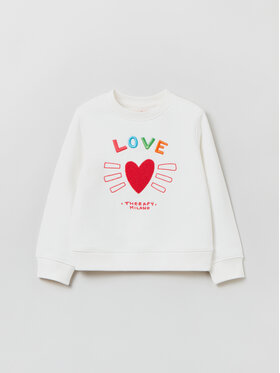 OVS OVS Sweatshirt 1636565 Blanc Regular Fit
