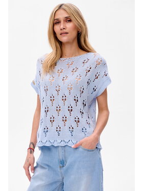 blue shadow blue shadow Bluzka Floris Niebieski Regular Fit