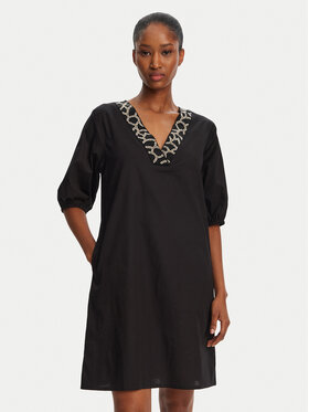 Selmark Selmark Rochie de vară BN198 Negru Relaxed Fit