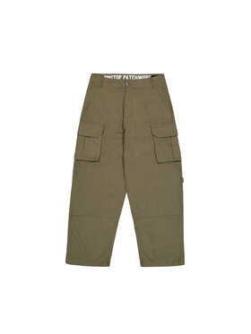 Alpha Industries Alpha Industries Spodnie cargo Ripstop Patchwork Pant Zielony Relaxed Fit