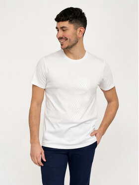 VILLARO VILLARO T-Shirt TSH047VIM Biały Regular Fit