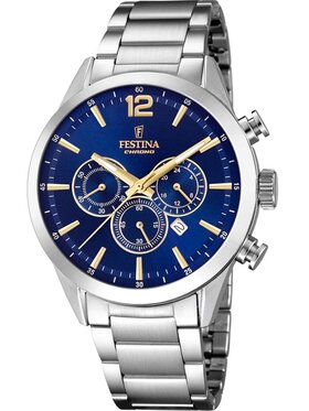 Festina Festina Zegarek F20343/2 Srebrny