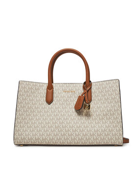 MICHAEL Michael Kors MICHAEL Michael Kors Torebka Scarlett Medium Signature Logo Satchel 30F4GETS2B Beżowy