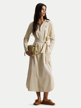 Polo Ralph Lauren Polo Ralph Lauren Hemdkleid 211A96362002 Beige Regular Fit