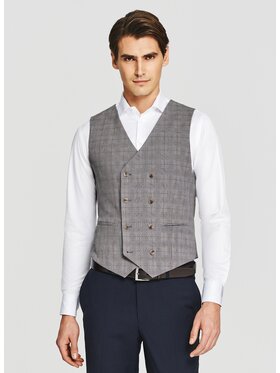 Pako Lorente Pako Lorente Kamizelka garniturowa P26SF-8X-008 Szary Slim Fit