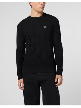 PHILIPP PLEIN PHILIPP PLEIN Sveter 29913 Čierna Regular Fit