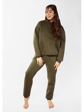 DKaren Sport DKaren Sport Komplet bluza i spodnie materiałowe Randi Khaki Classic Fit