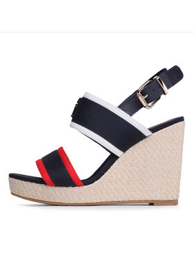 Tommy Hilfiger Espadrile Rwb Feminne Wedge FW0FW07180 Mornarsko Modra