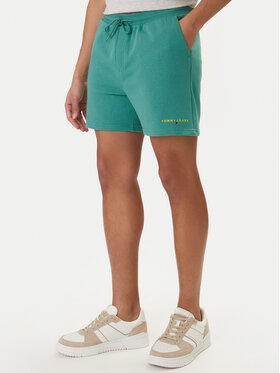 Tommy Jeans Tommy Jeans Pantaloni scurți sport Contrast Linear DM0DM22697 Verde Regular Fit