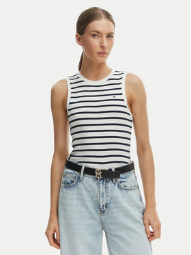 Tommy Hilfiger Tommy Hilfiger Felső WW0WW47806 Ekru Slim Fit