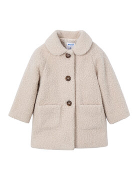 Mayoral Mayoral Cappotto in shearling 4439 Beige Relaxed Fit