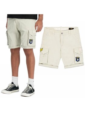 Alpha Industries Alpha Industries Szorty materiałowe AI.186209-10 Beżowy Slim Fit