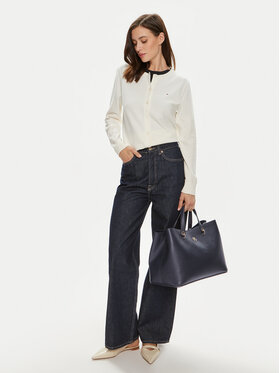 Tommy Hilfiger Tommy Hilfiger Ročna torba Th Emblem Satchel AW0AW15177 Mornarsko modra