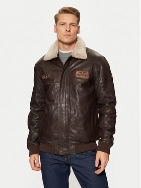 Mustang Mustang Giacca di pelle Sheep Vatika Veg 310-23-154 Marrone Regular Fit