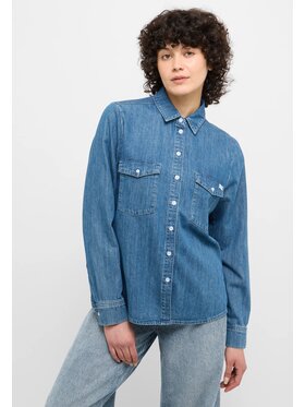 Mustang Mustang Koszula Style Sedana Basic Shirt Niebieski Regular Fit