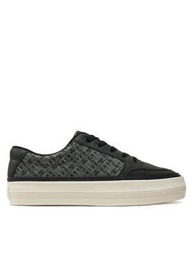 Tommy Hilfiger Tommy Hilfiger Сникърси Vulc Leather Sneaker Monogram FW0FW08331 Черен