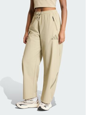 adidas adidas Spodnie materiałowe 159193 Brązowy Loose Fit