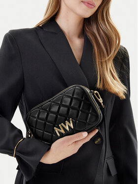 Nine West Nine West Geantă CEO-Greenwich-Glam-LX7669 Negru