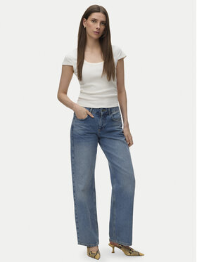 Vero Moda Vero Moda Majica Chloe 10344953 Bela Slim Fit