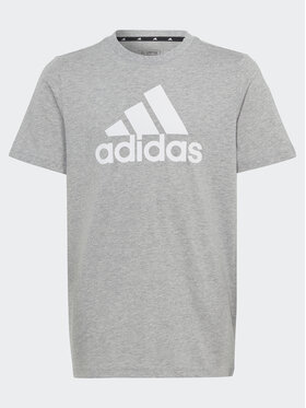 adidas adidas Тишърт Essentials Big Logo Cotton T-Shirt HR6379 Сив Regular Fit