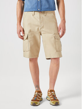 Wrangler Wrangler Szorty materiałowe CASEY CARGO SHORT Beżowy Regular Fit