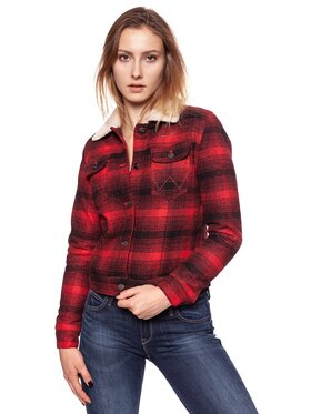 Wrangler Wrangler Kurtka damska SHERPA JACKET Czarny Regular Fit