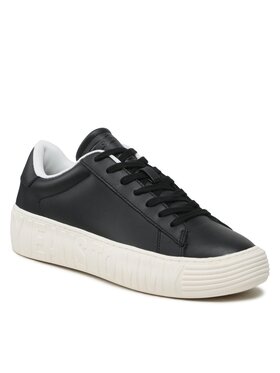 Tommy Jeans Tommy Jeans Sneakersy Leather Outsole EM0EM01213 Čierna
