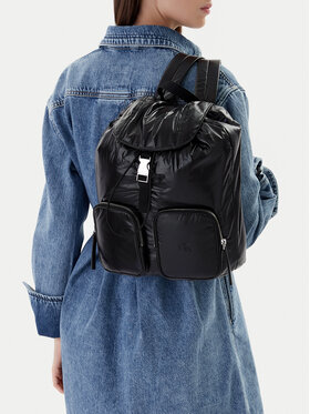 Calvin Klein Calvin Klein Ruksak Pocket Nylon Flap Backpack LV04F3406G Crna