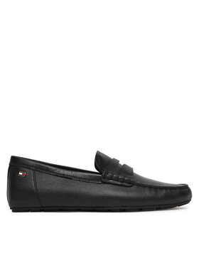 Tommy Hilfiger Tommy Hilfiger Mokasīni Flag Leather Driver Loafer FW0FW09350 Melns