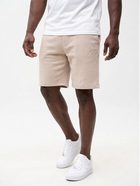 Jigga Wear Jigga Wear Szorty materiałowe Krótkie spodenki dresowe 131099 Beżowy Regular Fit