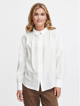 Fransa Fransa Srajca 20612828 Bela Relaxed Fit
